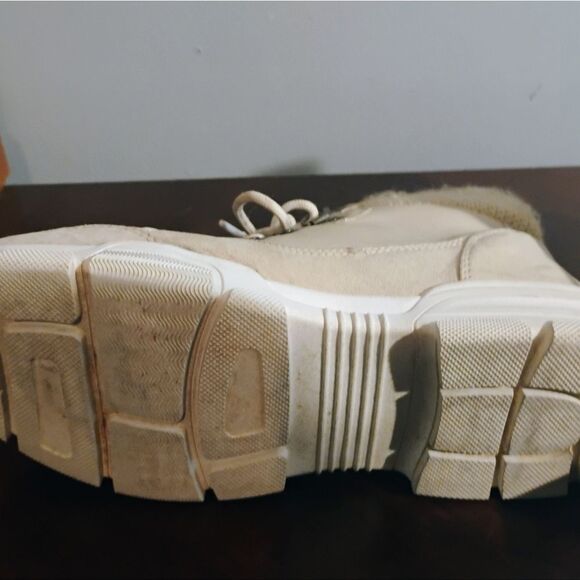 Shoe Dazzle Cream Combat Boots - Picture 7 of 8